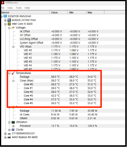 CPU 온도보는법 CPUID HWMonitor 다운로드 및 이용법 3 cpuid hwmonitor 이미지