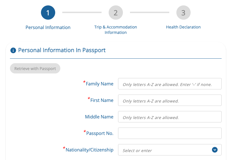 태국 온라인 전자 입국신고서 TDAC 작성 및 제출 가이드 (A to Z) 1 태국 온라인 전자입국신고서 작성 이미지